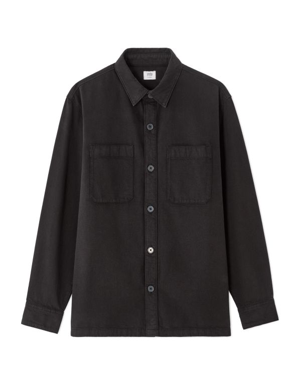 Surchemise teinte en pièce 100% coton - noir