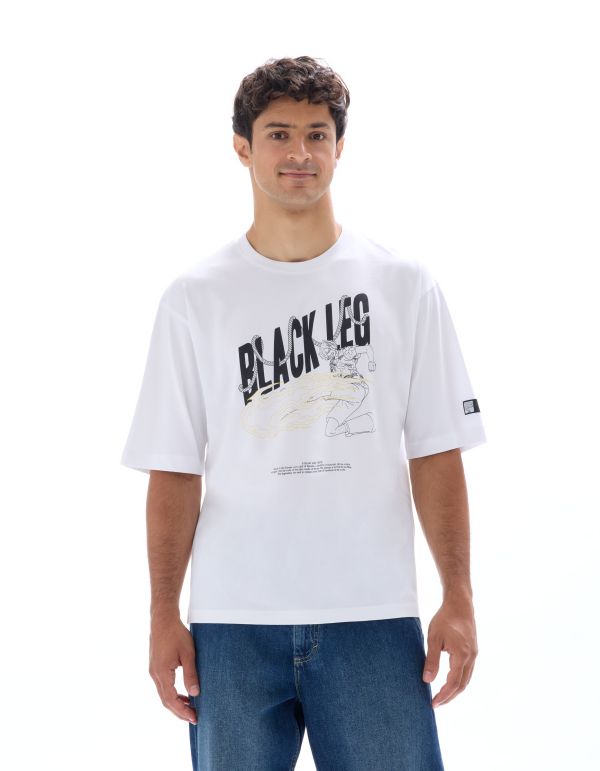 One Piece - T-shirt oversize blanc