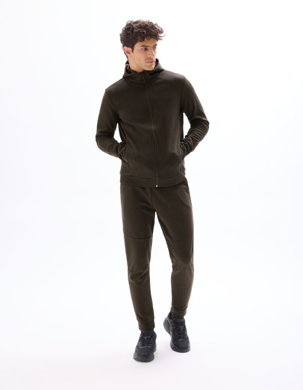 Pantalon jogging slim en maille - carbone