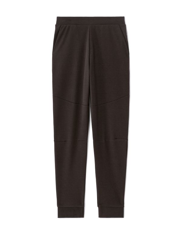 Pantalon jogging slim en maille - carbone