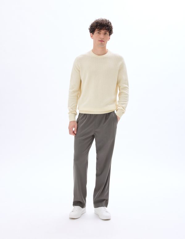 Pantalon 24H straight stretch 7/8ème - gris foncé