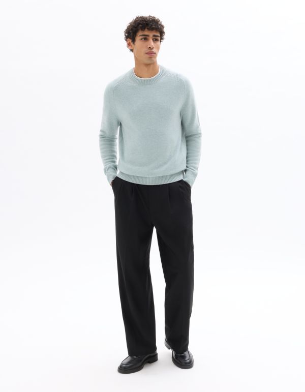 Pantalon baggy en flannelle - noir