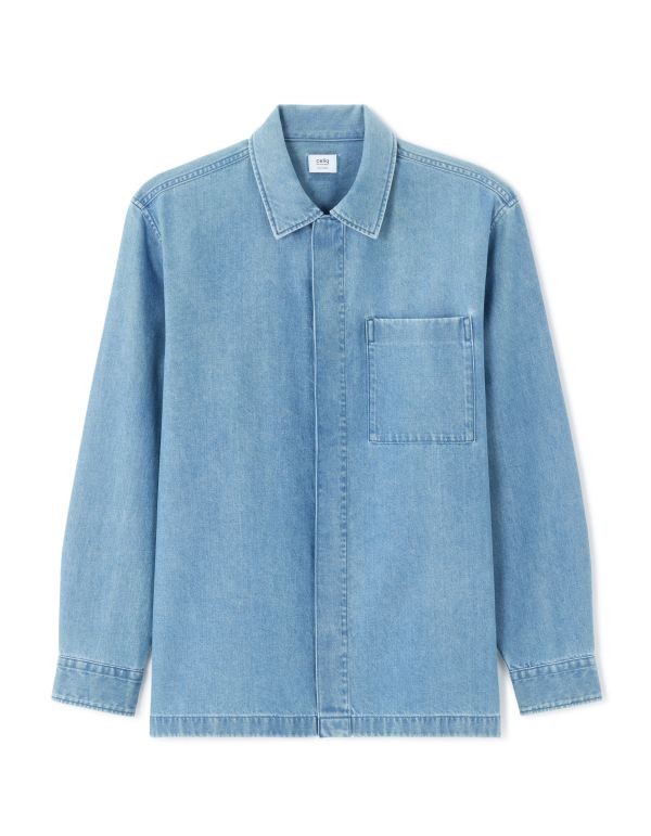 Surchemise en jean 100% coton - bleu