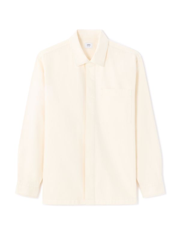 Surchemise en jean 100% coton - blanc