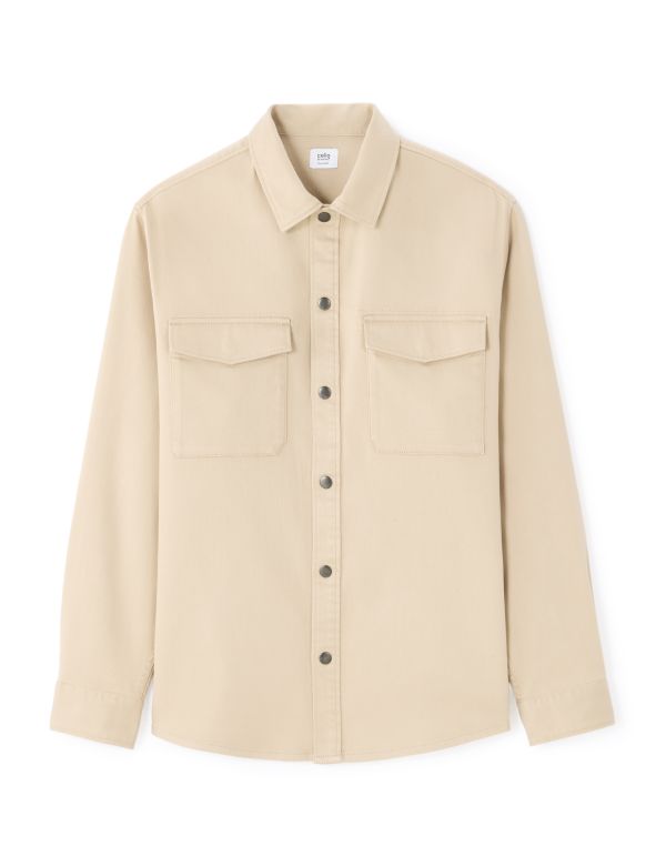 Surchemise en sergé - beige