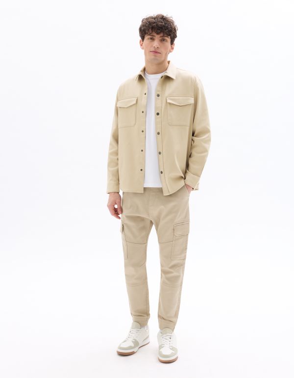 Surchemise en sergé - beige