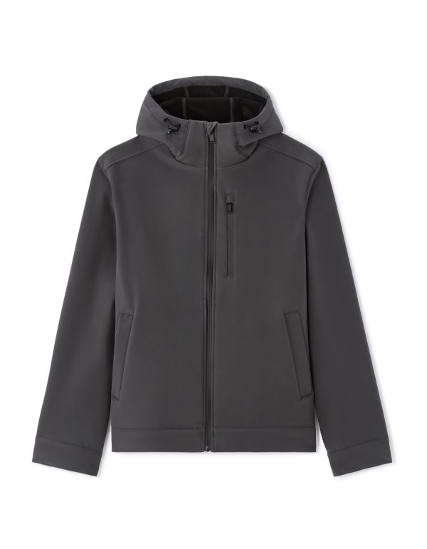 Blouson Softshell à capuche - gris