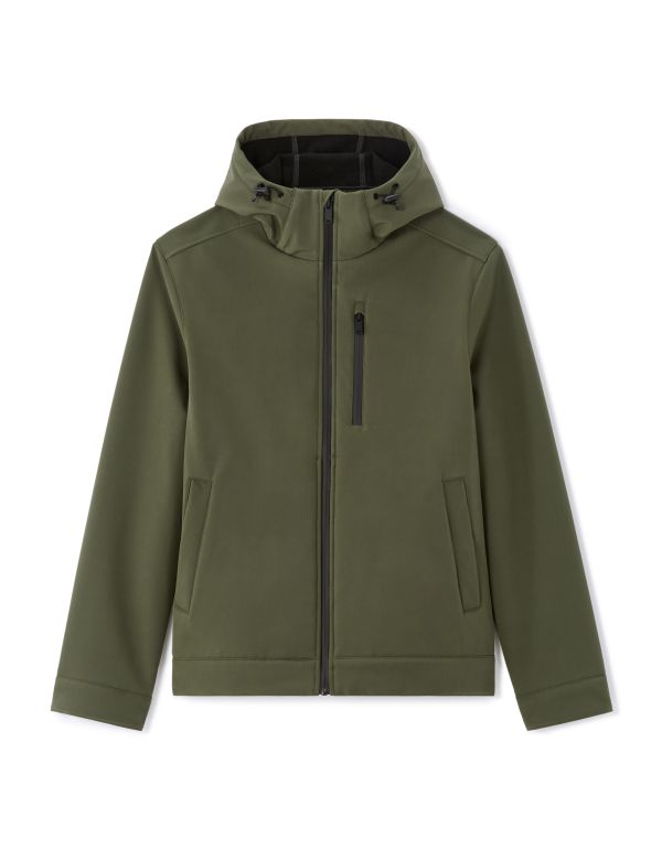 Blouson Softshell à capuche - kaki