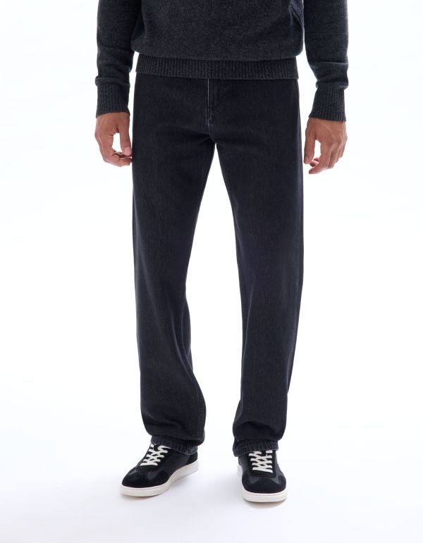 Jean loose coton TENCEL™ Lyocell - marine noir