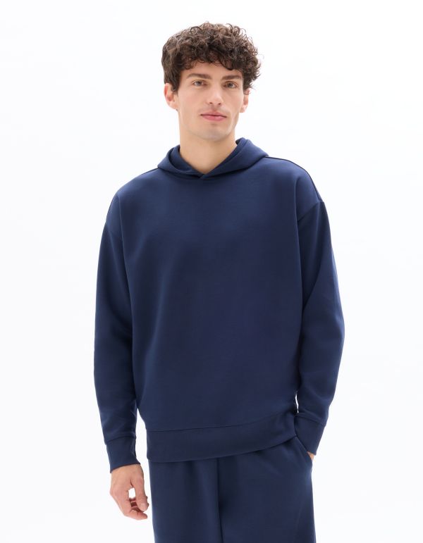 Sweat oversize à capuche - marine