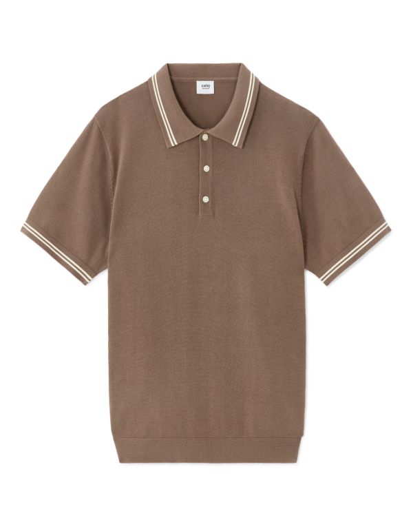 Polo regular 100% jersey de coton - gris