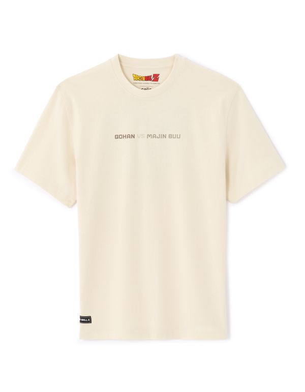Dragon Ball Z - T-shirt Son Gohan et Majin Buu beige