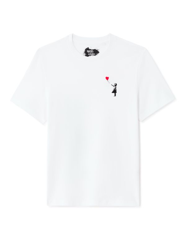 Banksy - T-shirt homme blanc