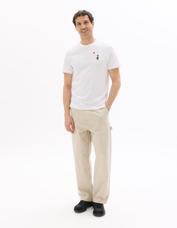 Banksy - T-shirt homme blanc