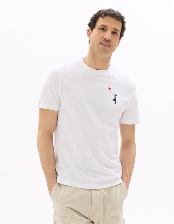 Banksy - T-shirt homme blanc