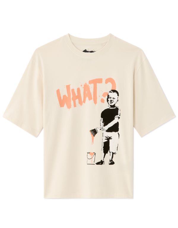 Banksy - T-shirt homme blanc