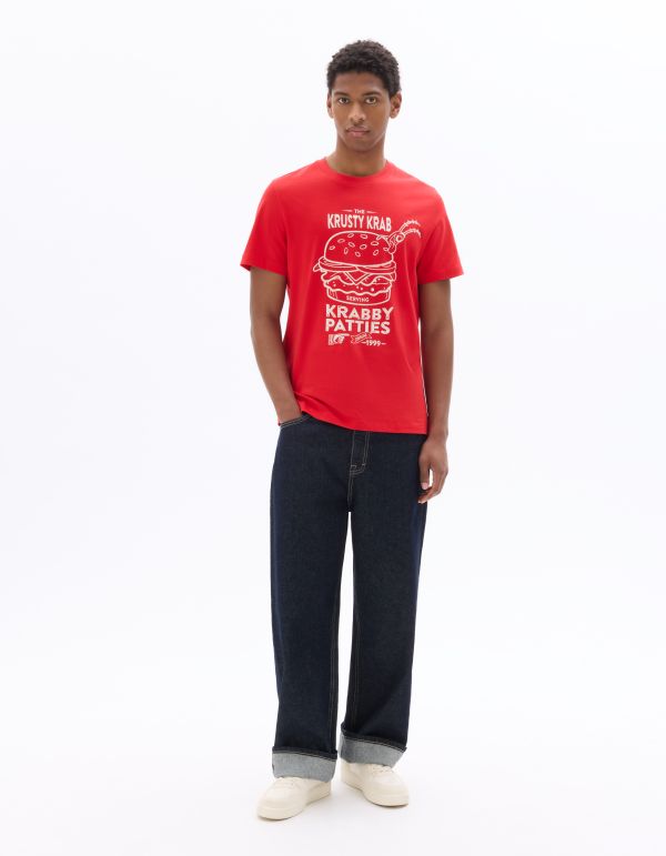 Bob l'éponge - T-shirt rouge The Crusty Krab