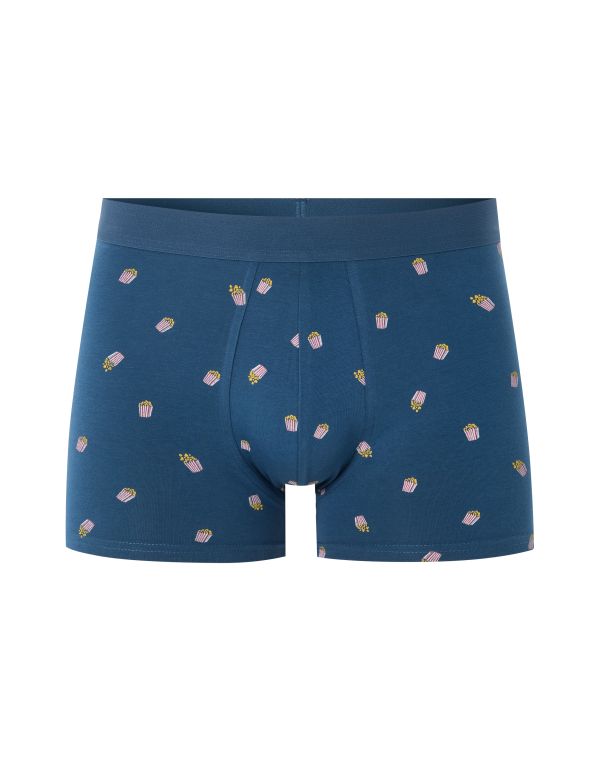 Boxer à motifs pop-corns - bleu