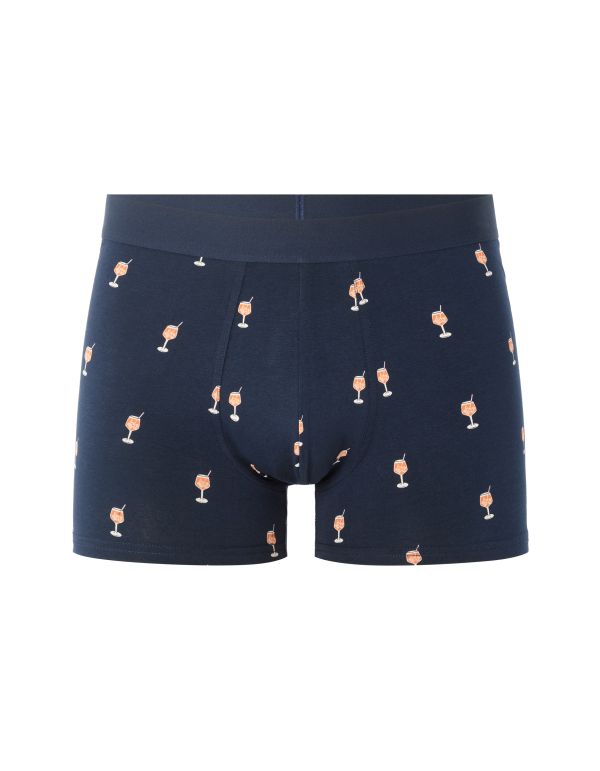 Boxer à motifs cocktails - bleu