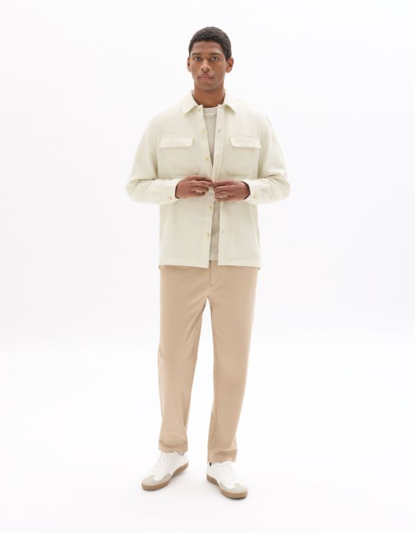 Surchemise en tweed - blanc