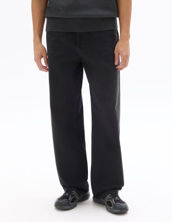 Jean baggy 100% coton C15 - noir