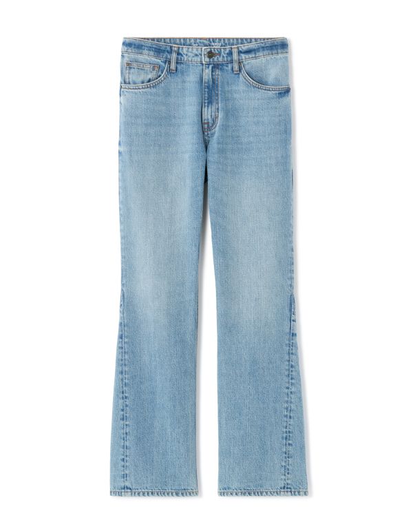 Jean flare 100% coton - bleu clair