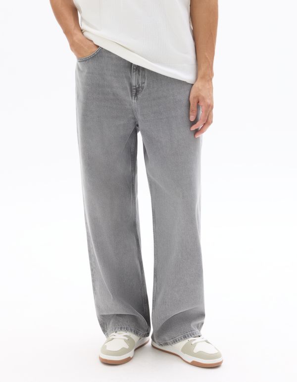 Jean super baggy 100% coton - gris
