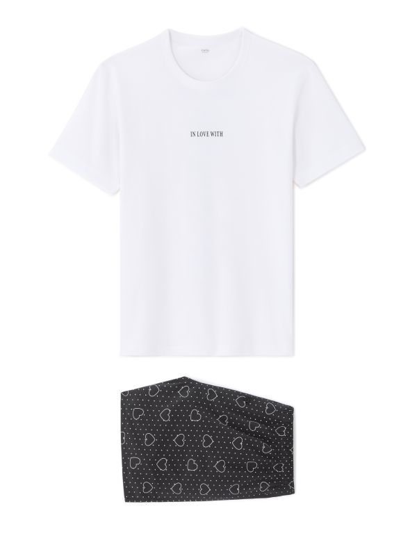 Pyjama homme Saint Valentin - noir