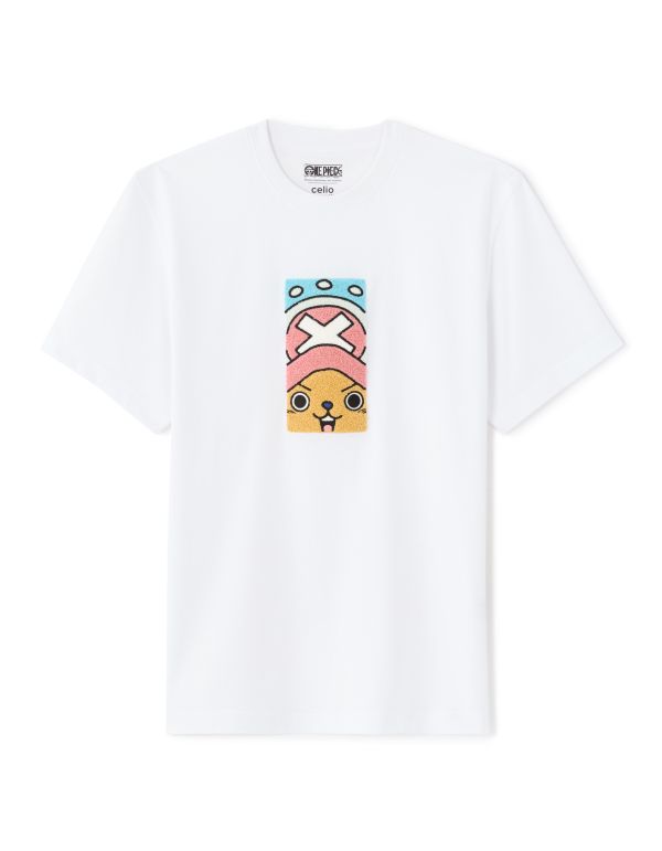 One Piece - T-shirt homme blanc