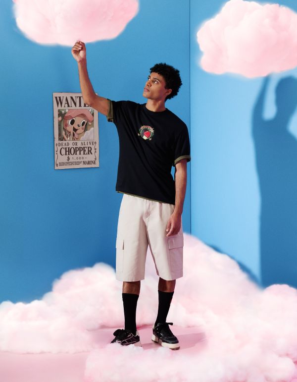 One Piece - T-shirt noir homme Tony Tony Chopper