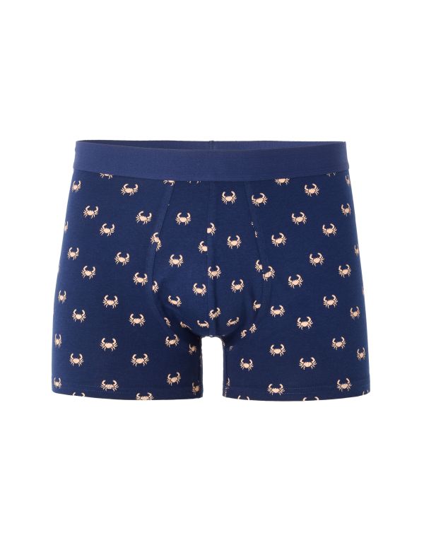 Boxer à motifs crabes - bleu clair