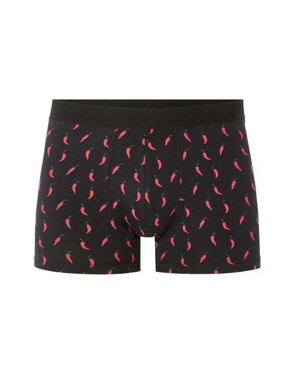 Boxer à motifs piments - noir