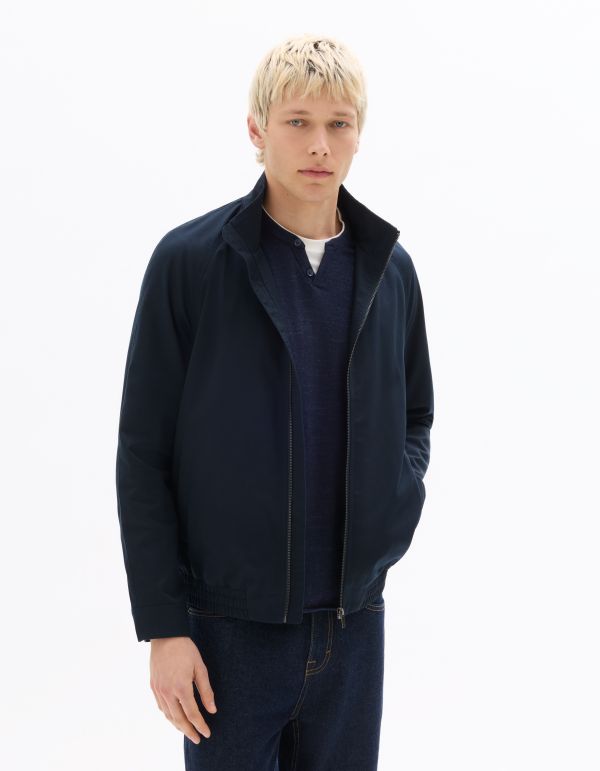 Blouson à col montant zippée - marine