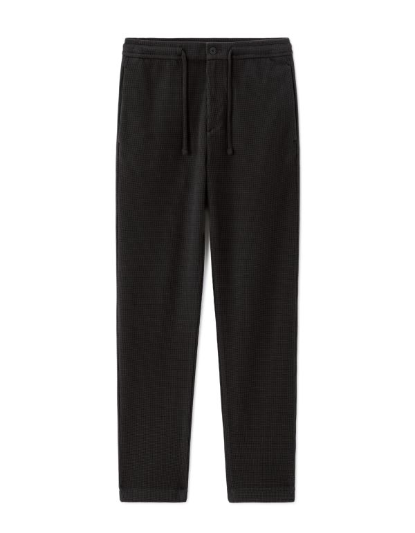 Pantalon 24H slim effet gauffré - noir