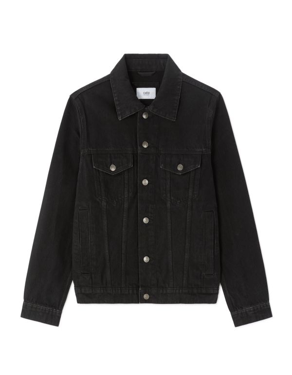 Veste en jean  - noir