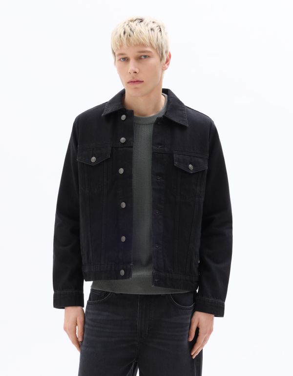 Veste en jean  - noir