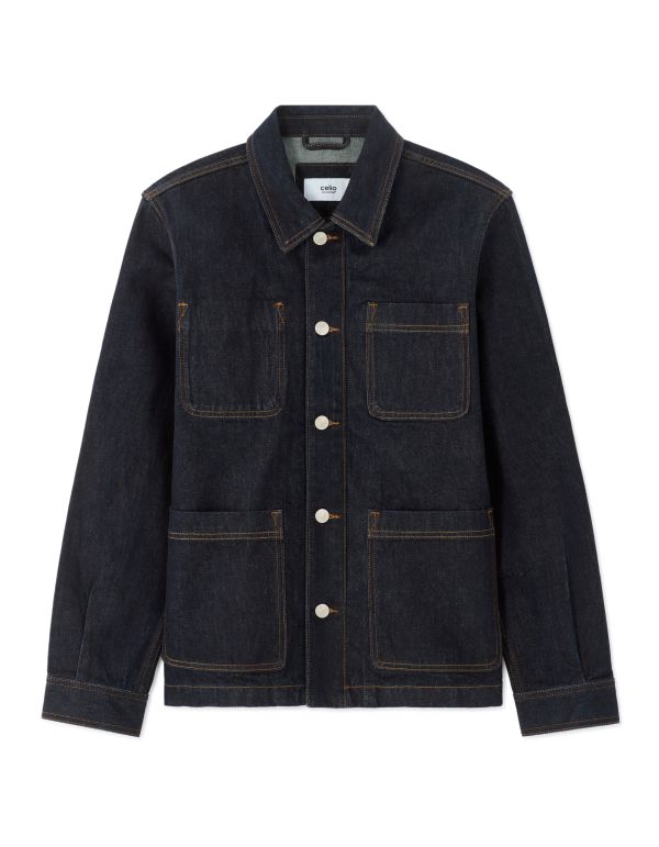 Veste en jean à 4 poches - marine