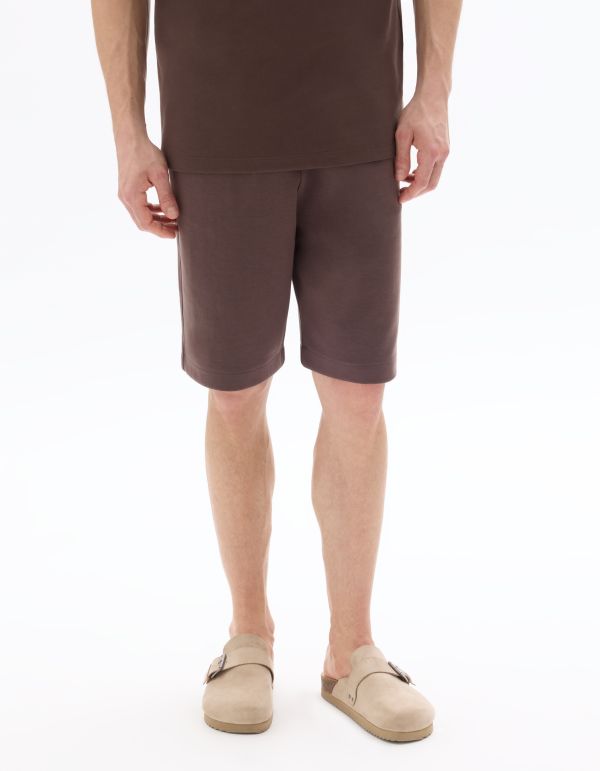 Short loose en interlock - marron glacé