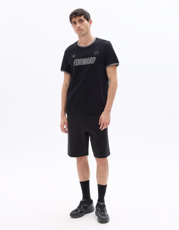 Short loose en interlock - noir