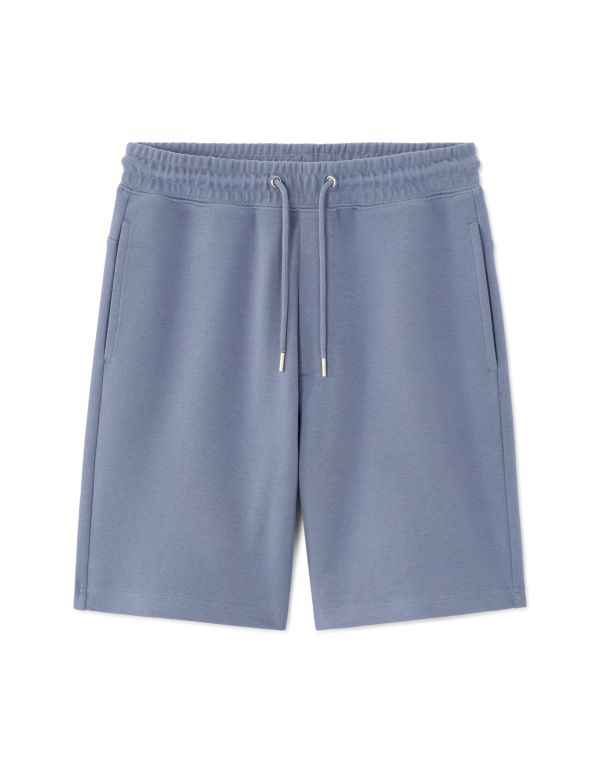 Bermuda en piqué - bleu