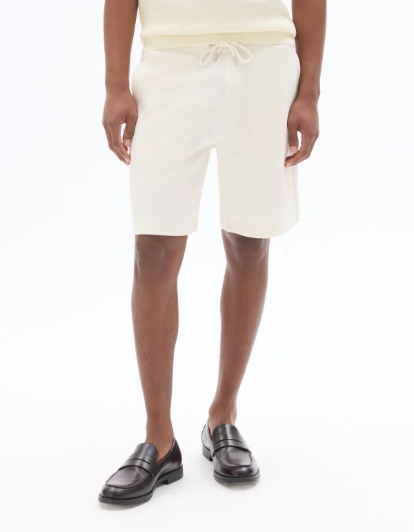 Bermuda en piqué - beige