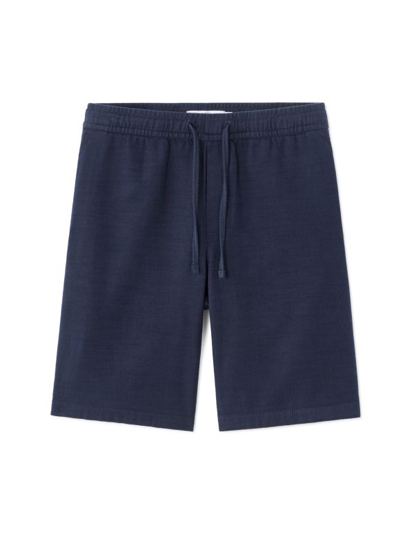 Bermuda texturé 100% coton - marine