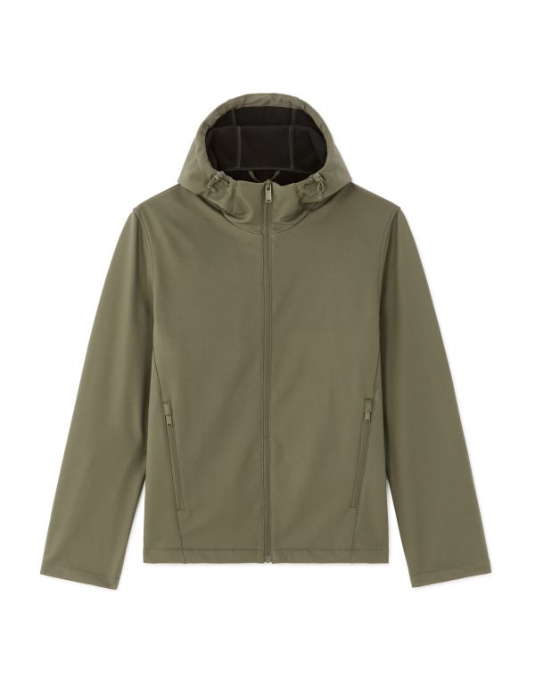 Veste à capuche déperlant et résistante - kaki