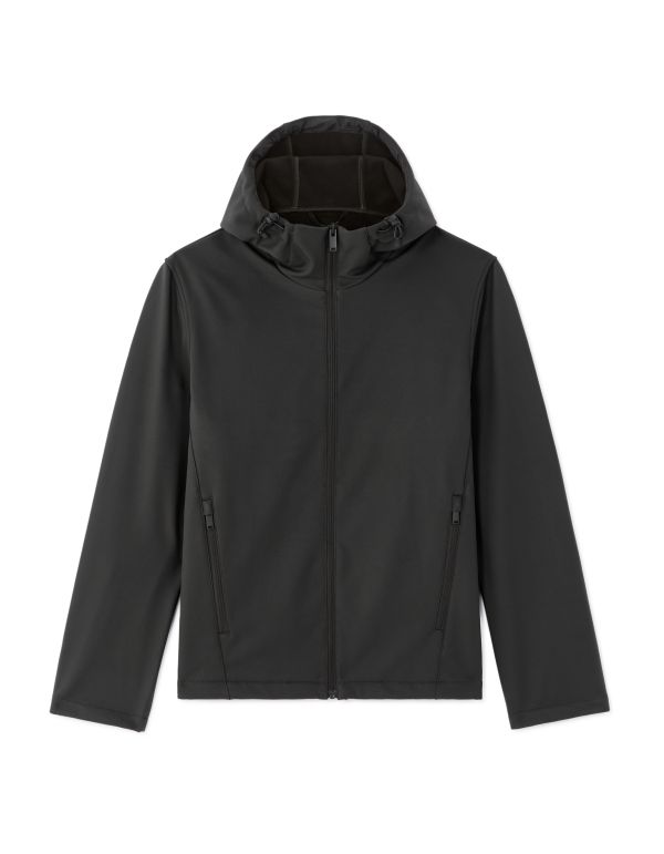 Veste à capuche déperlant et résistante - noir