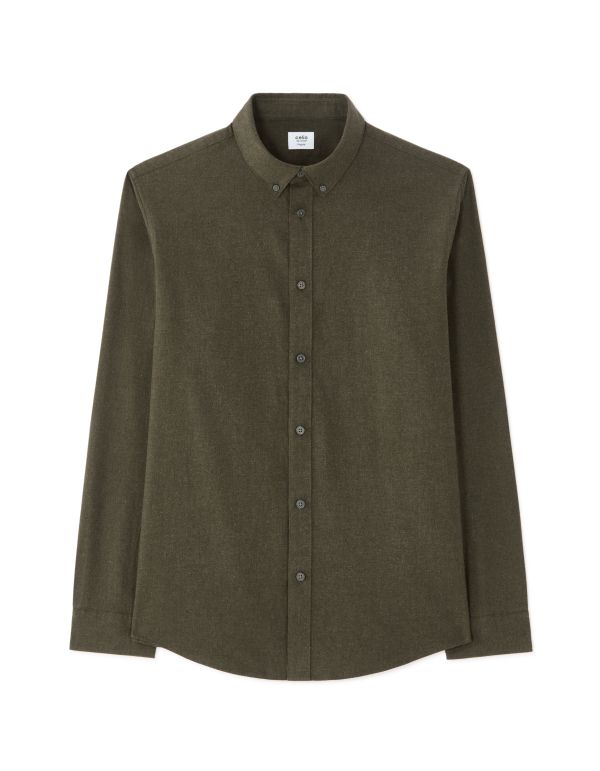 Chemise regular en flanelle 100% coton - anthracite