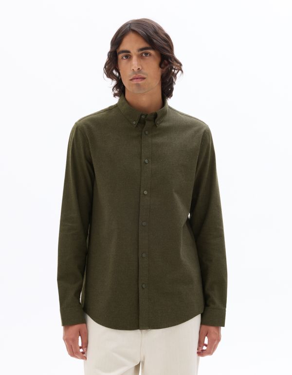 Chemise regular en flanelle 100% coton - anthracite