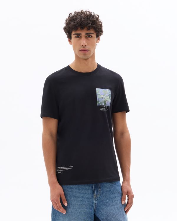 Monet - T-shirt noir Les Nymphéas