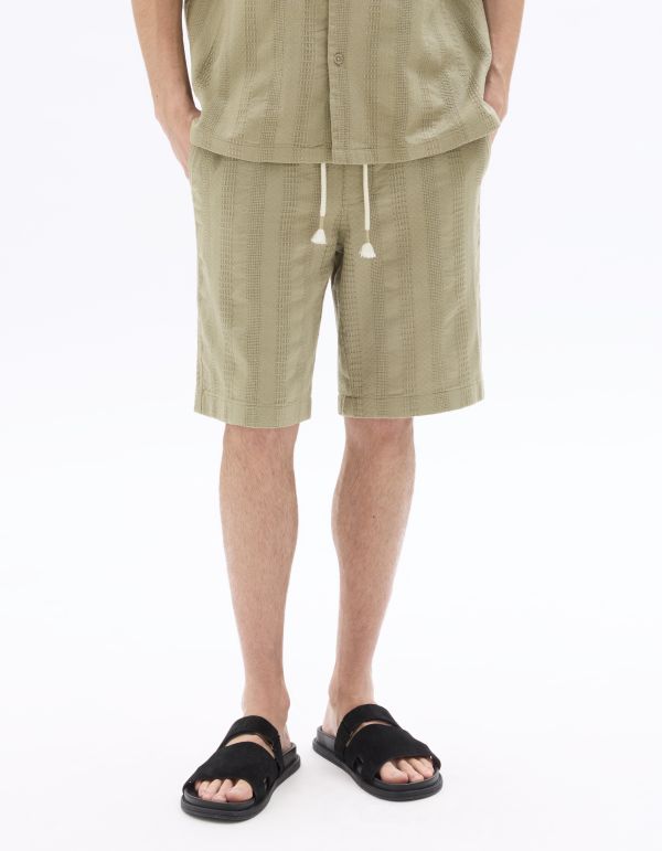 Bermuda en jacquard - kaki
