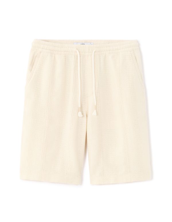 Bermuda en jacquard - beige