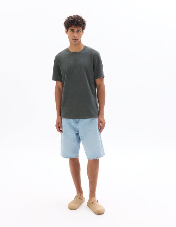 T-shirt boxy col rond imprimé Havana surf club - noir